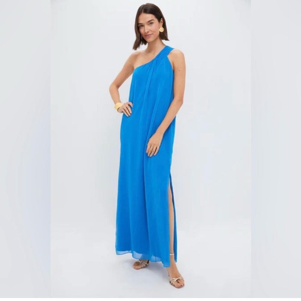 Tuckernuck Vibrant Blue One-Shoulder Dress
